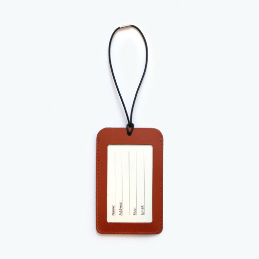 Aus Made Leather Luggage Tags Front